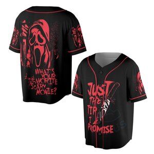 Halloween Jersey, Horror Unisex Baseball Jersey